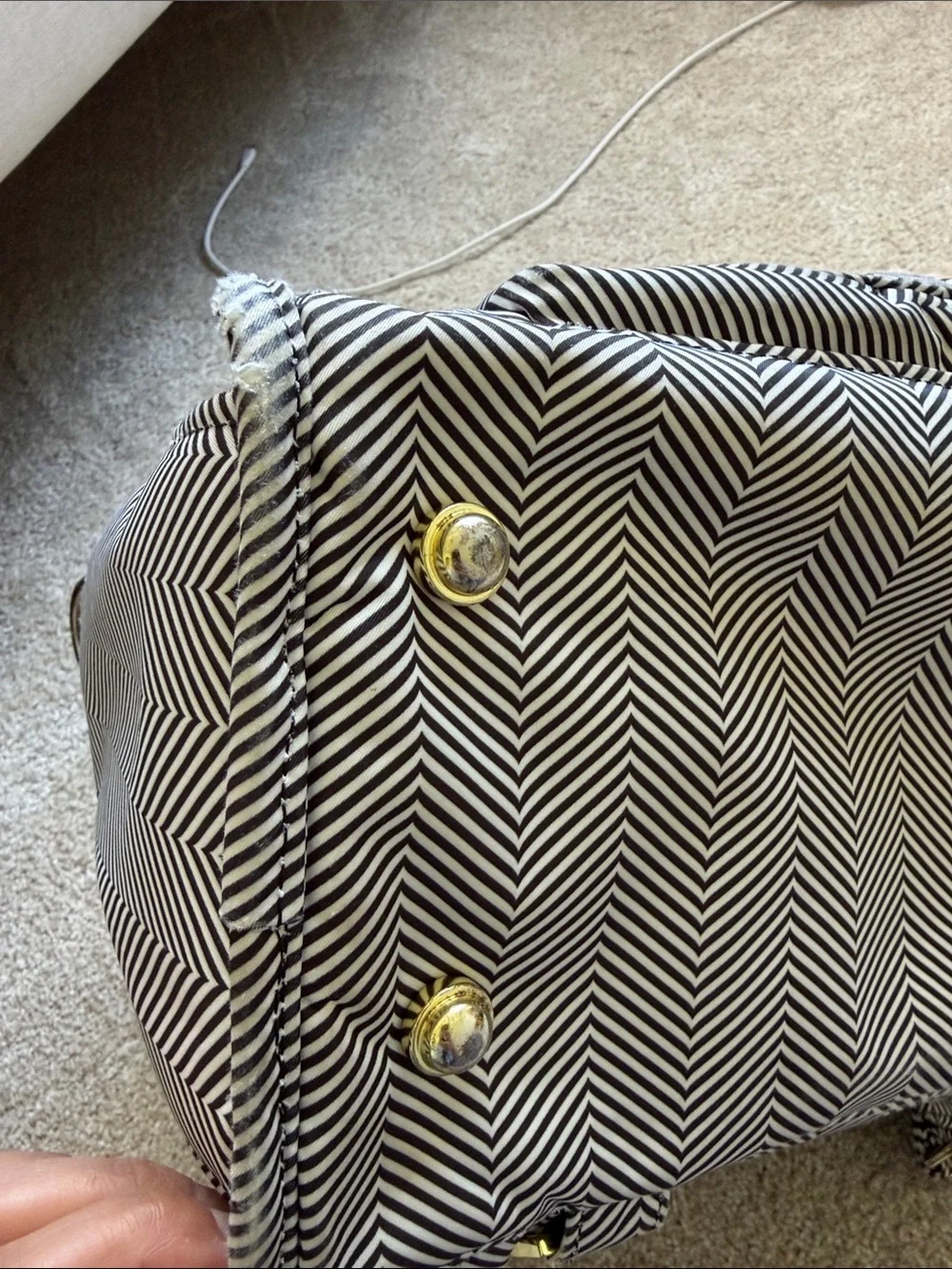 Ju-Ju-Be Be-Right Black & White Chevron Backpack Diaper Bag